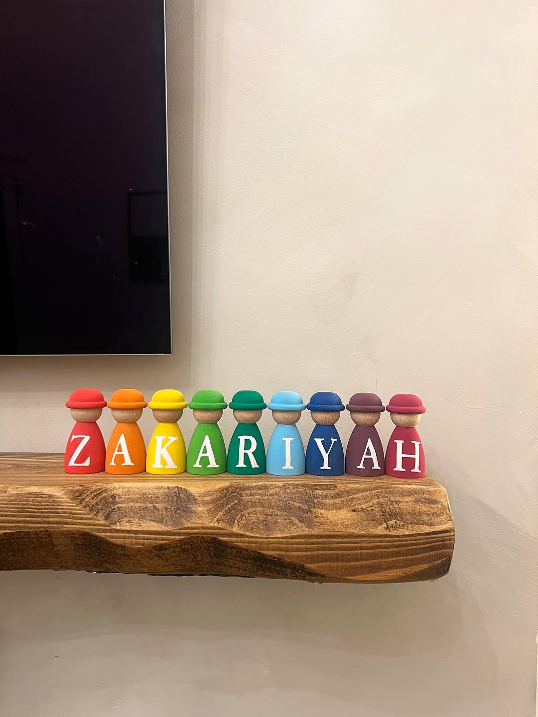 Stunning rainbow peg dolls to go with your open ended rainbow toys